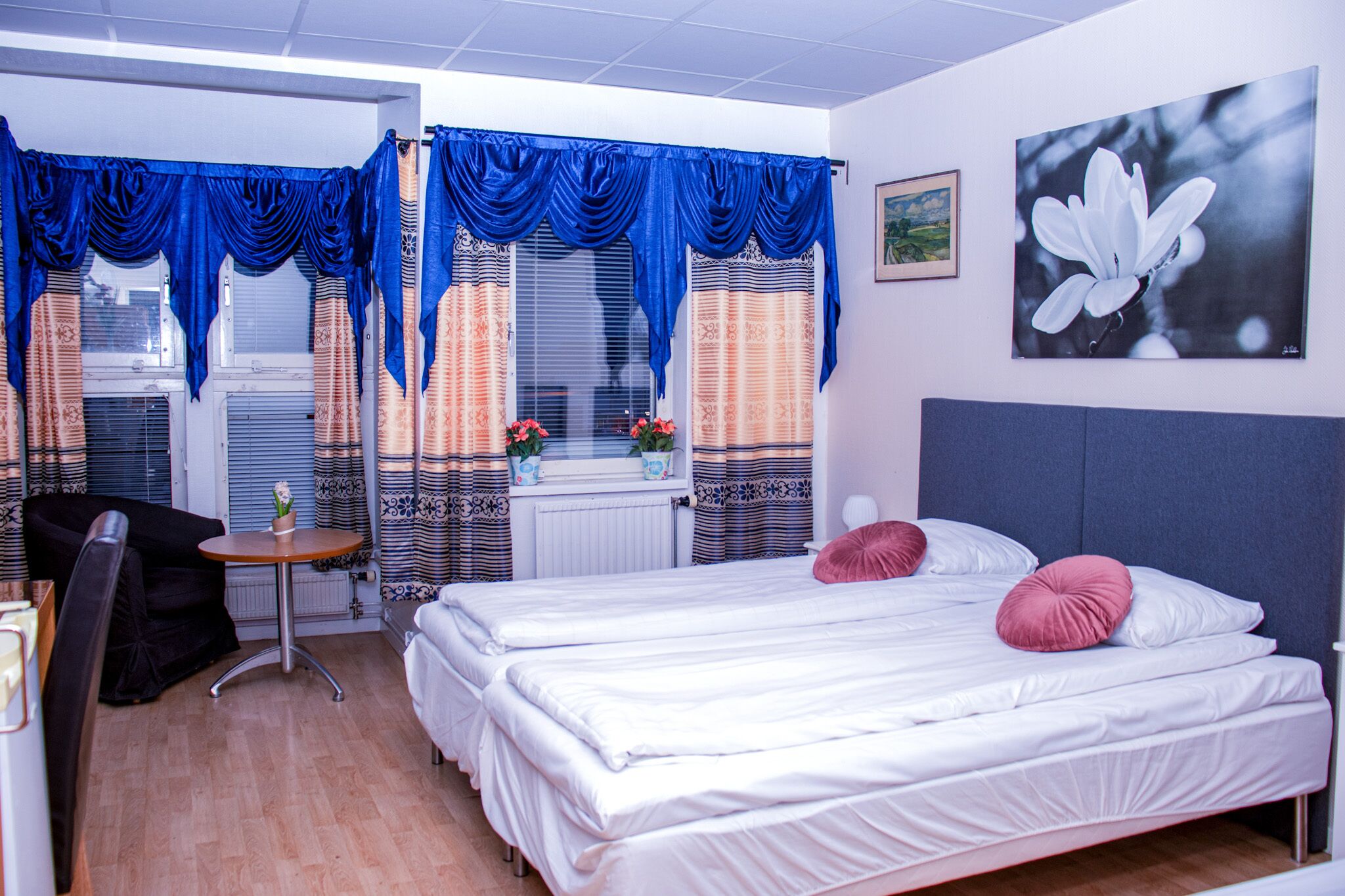 Tremannsrom | Allergitestet sengetøy, skrivebord og skrivebord for bærbar PC