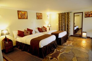 Chambre avec lits jumeaux | Rideaux occultants, Wi-Fi gratuit, draps fournis