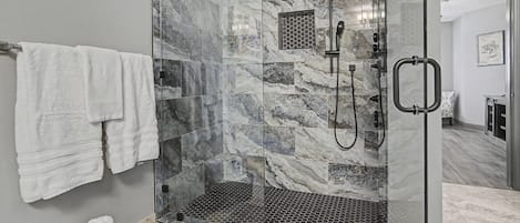 Hair dryer, towels