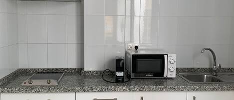 Fridge, microwave, toaster