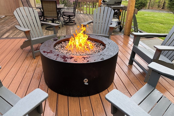Gas firepit installed May 2026.