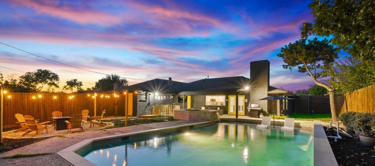 Posh 6BR/3B Home with Pool, Media/Game Room & Hot Tub