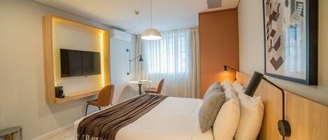 Studio, 1 Doppelbett | Allergikerbettwaren, individuell dekoriert, kostenloses WLAN