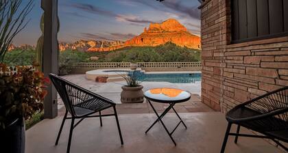 Sedona Chimney Rock Trail House Views, Private with Outdoor Dining, Pool, Fire Pit-Near Hiking!