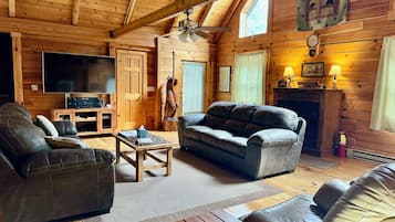 Télévision, cheminée