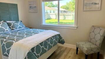 1 bedroom, iron/ironing board, travel crib, WiFi