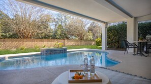 Piscine extérieure, piscine chauffée