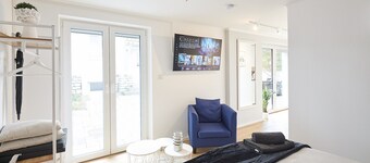 Stilvolles Apartment:ruhig, 24/7 Self Check-In & WLAN, Parkplatz an der Strasse