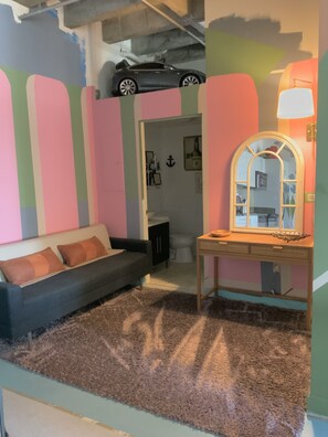 Living area - Artist Loft designed for comfort and relaxation in the heart of DTLA (Los Angeles)