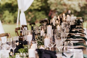 Espace de banquet à l’extérieur