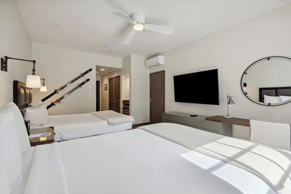 Desk, iron/ironing board, travel crib, WiFi