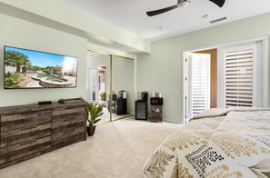 4 habitaciones, tabla de planchar con plancha, internet y ropa de cama 