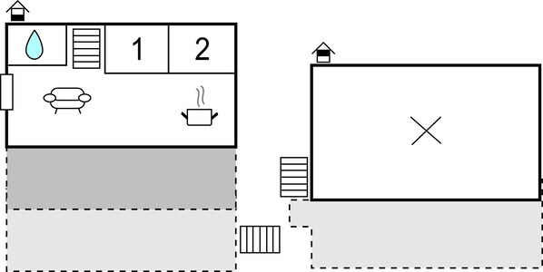 Floor plan - Stunning Home in Bolmsö With 2 Bedrooms and Wifi (Bolmsö)
