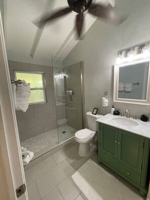 Sèche-cheveux, serviettes fournies