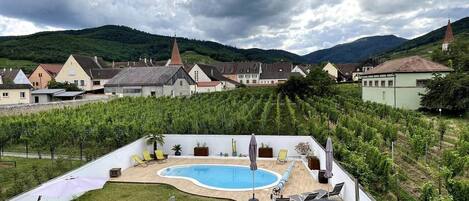 Outdoor pool, a heated pool