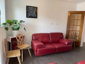 Smart TV, fireplace, ping pong, books