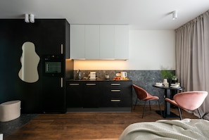 Suíte estúdio luxo | Roupas de cama antialérgicas, individualmente decorados