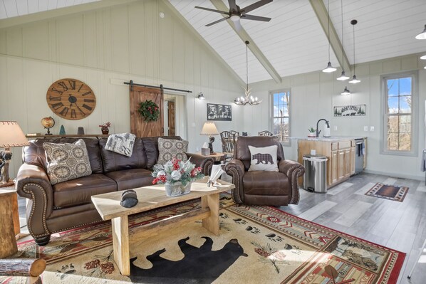 Smart TV, fireplace, video games