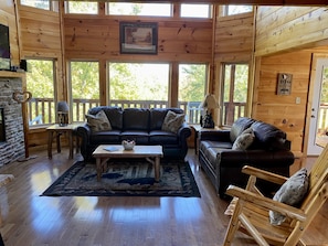 Smart TV, fireplace, video games, foosball