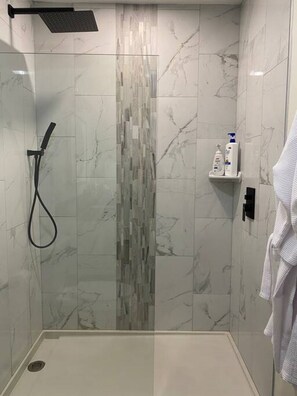 Hair dryer, towels
