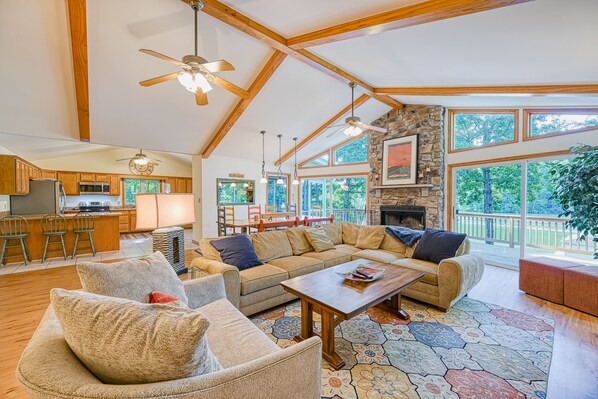 TV, fireplace, DVD player, table football