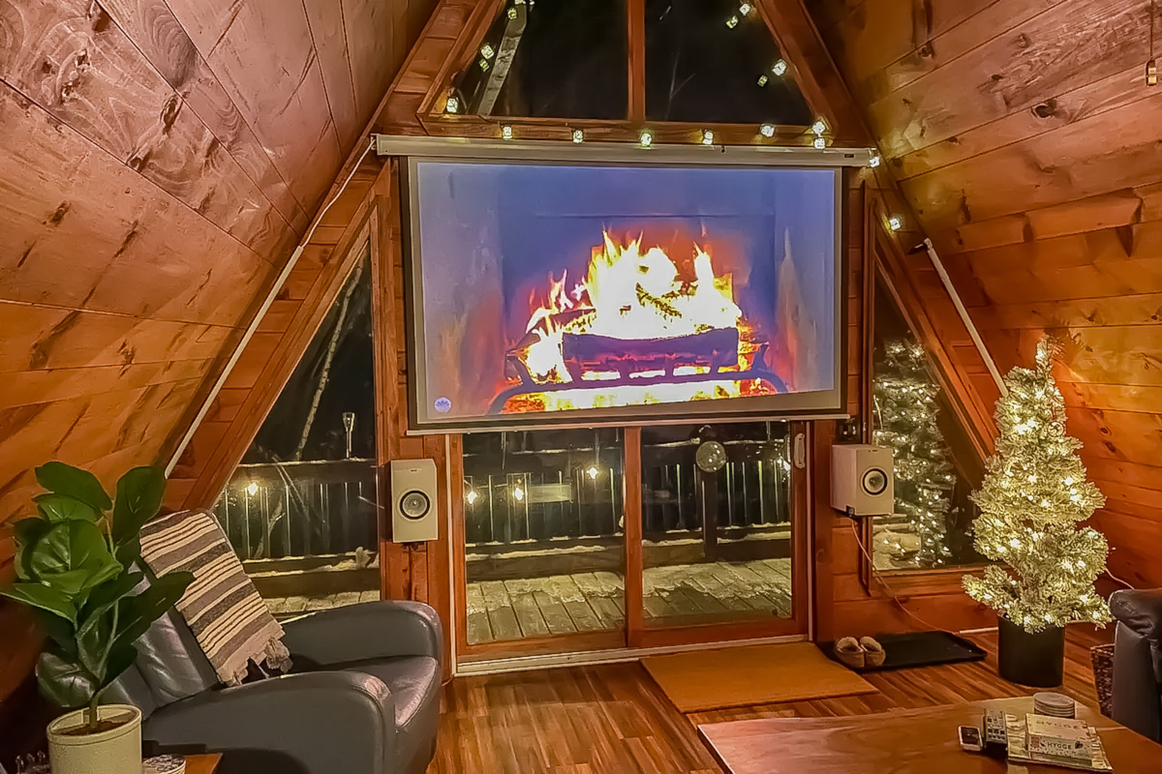 Dog-friendly chalet cabin with valley view, deck, and private hot tub