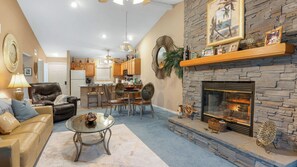 Smart TV, fireplace, computer monitors