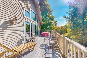 Terrace/patio - Perfect 'up north' home near Sleeping Bear Dunes & Lake Michigan, deck, W/D (Empire)
