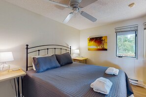 4 bedrooms, WiFi, bed sheets - Darling condo on Lake Michigan with washer/dryer, deck, lake views, fireplace (Glen Arbor)