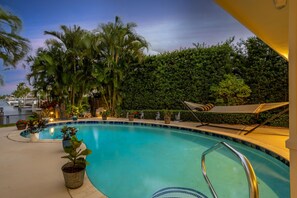 Outdoor pool, a heated pool