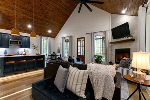 Smart-TV, Kamin, Netflix, Streaming-Dienste