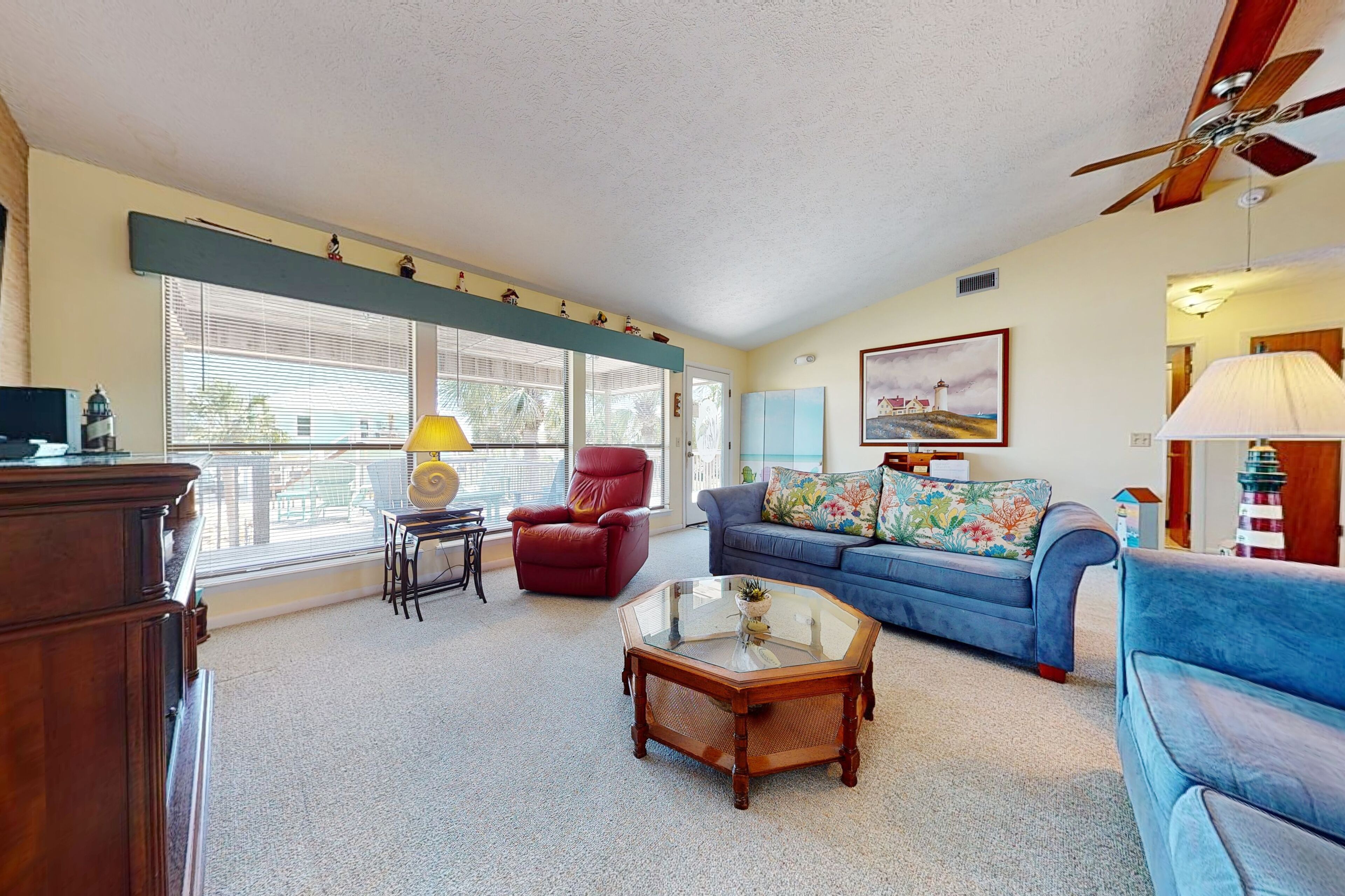 Ocean-view home with private outdoor pool, outdoor shower, beach gear