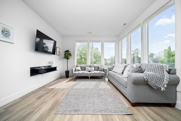 Flat-screen TV, streaming services