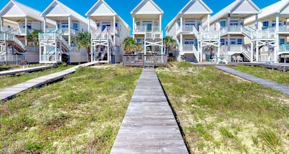 Dog-friendly beachfront bungalow with private boardwalk, charcoal grill, and AC