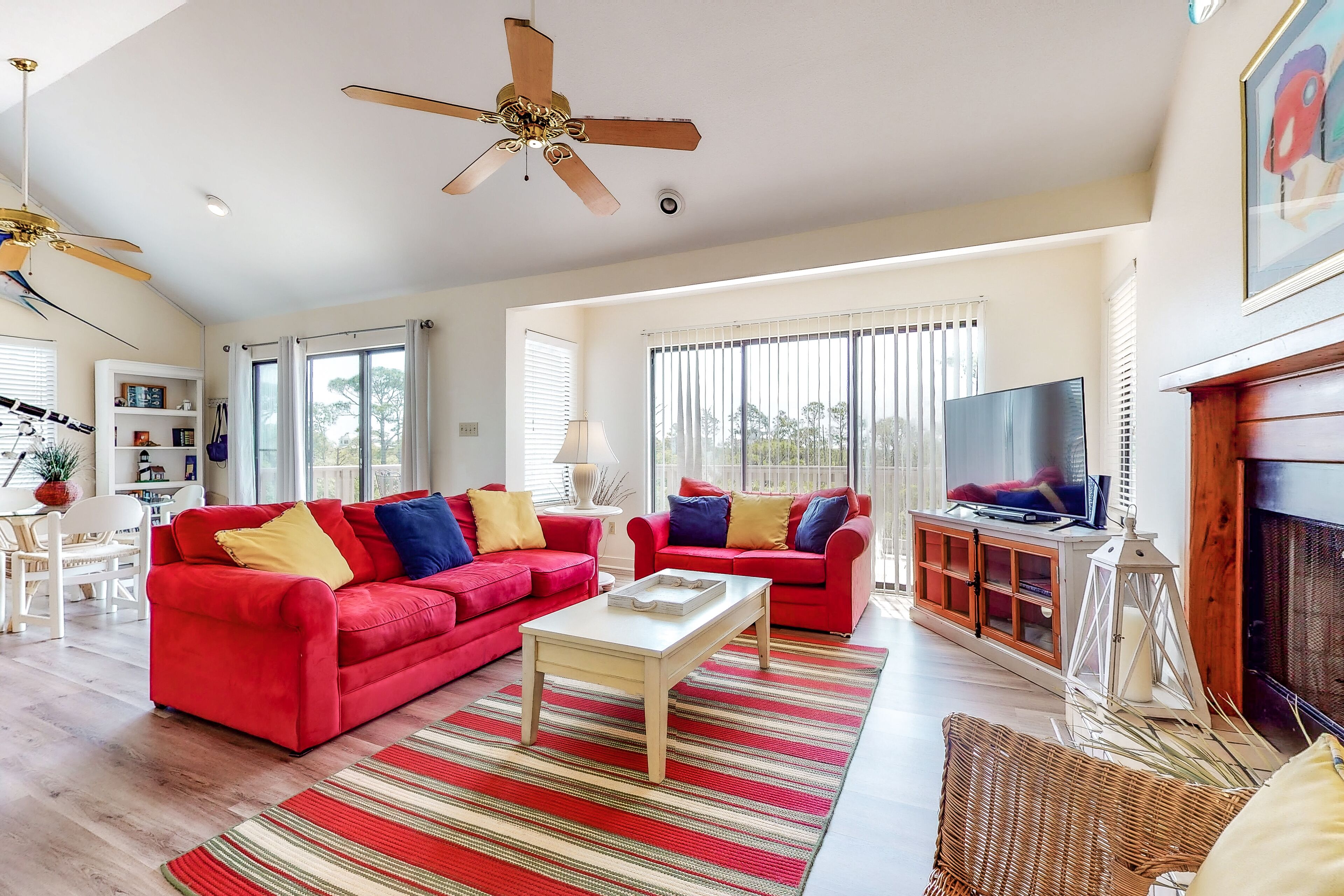 Dog-friendly home near the beach with beach gear, on-site pool & tennis