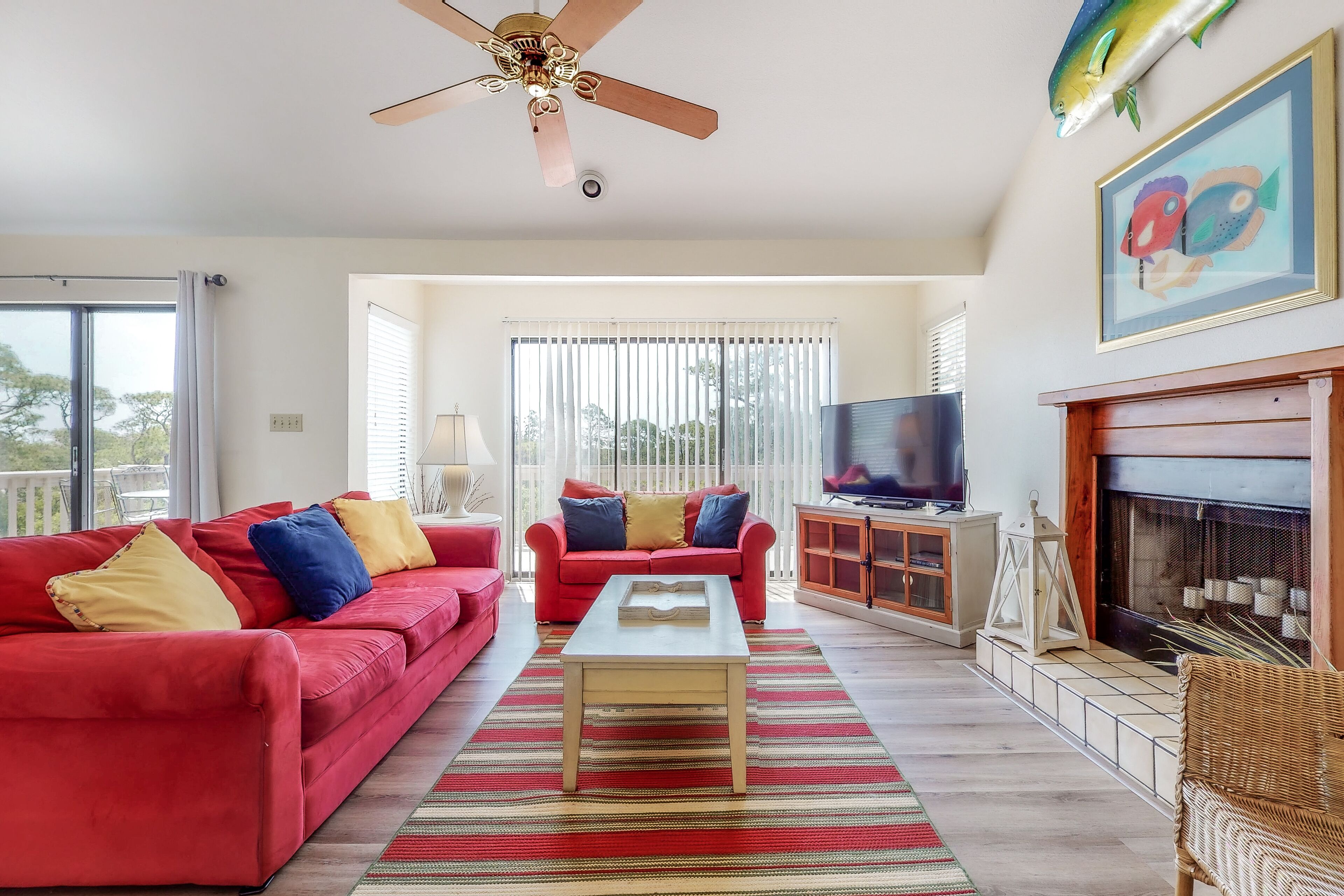 Dog-friendly home near the beach with beach gear, on-site pool & tennis