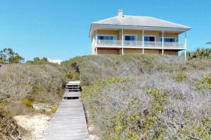 Exterior - Beachfront home with elevator, beach gear, on-site neiborhood pool, tennis & fitness room (St. George Island)