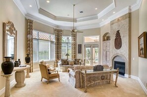 Smart TV, fireplace, printers