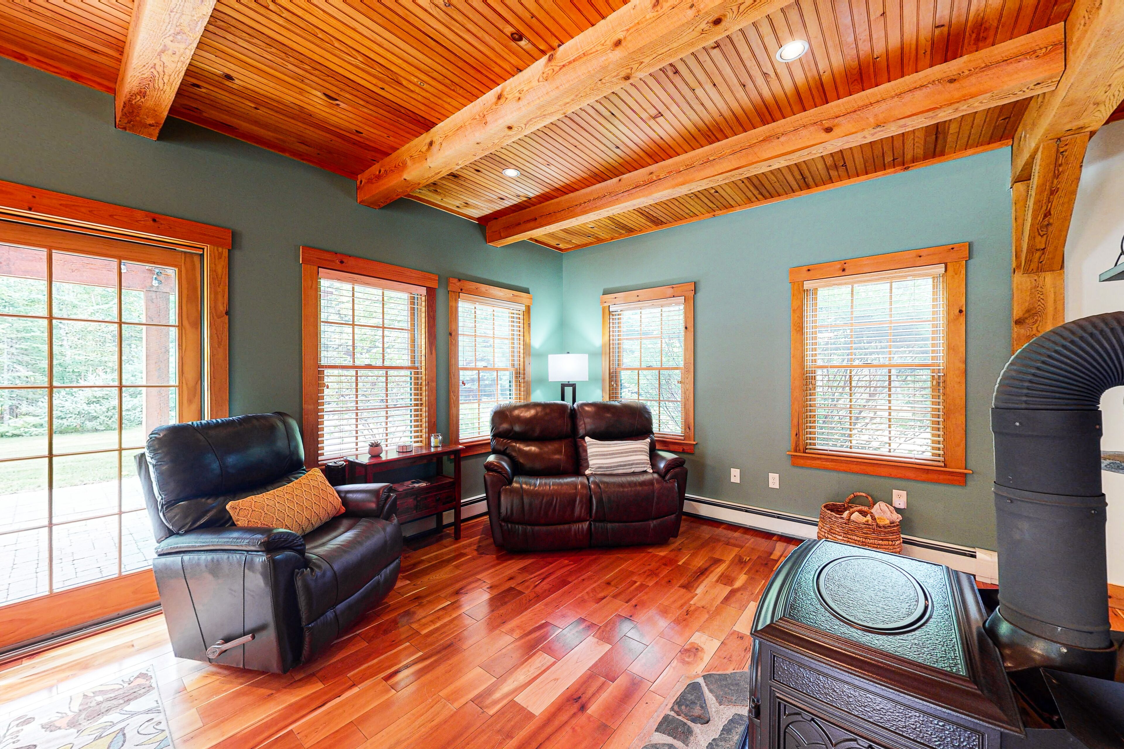 Dazzling dog-friendly lodge with stunning views, game room, firepit & W/D