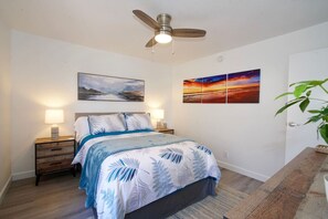 2 bedrooms, desk, iron/ironing board, WiFi