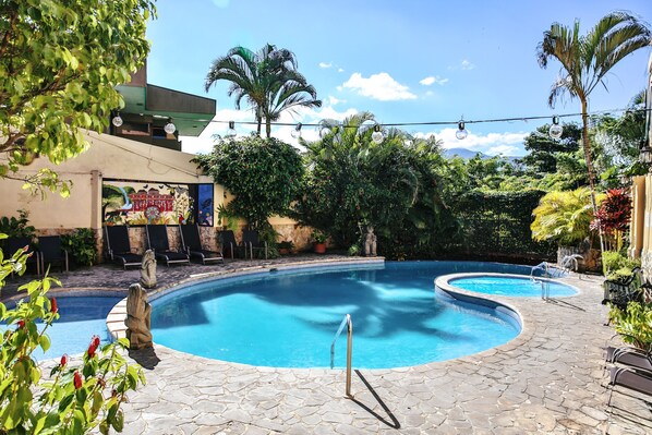 Outdoor pool, a heated pool