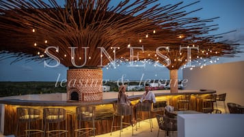 Outdoor banquet area