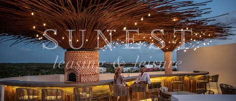 Outdoor banquet area