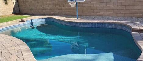 A heated pool
