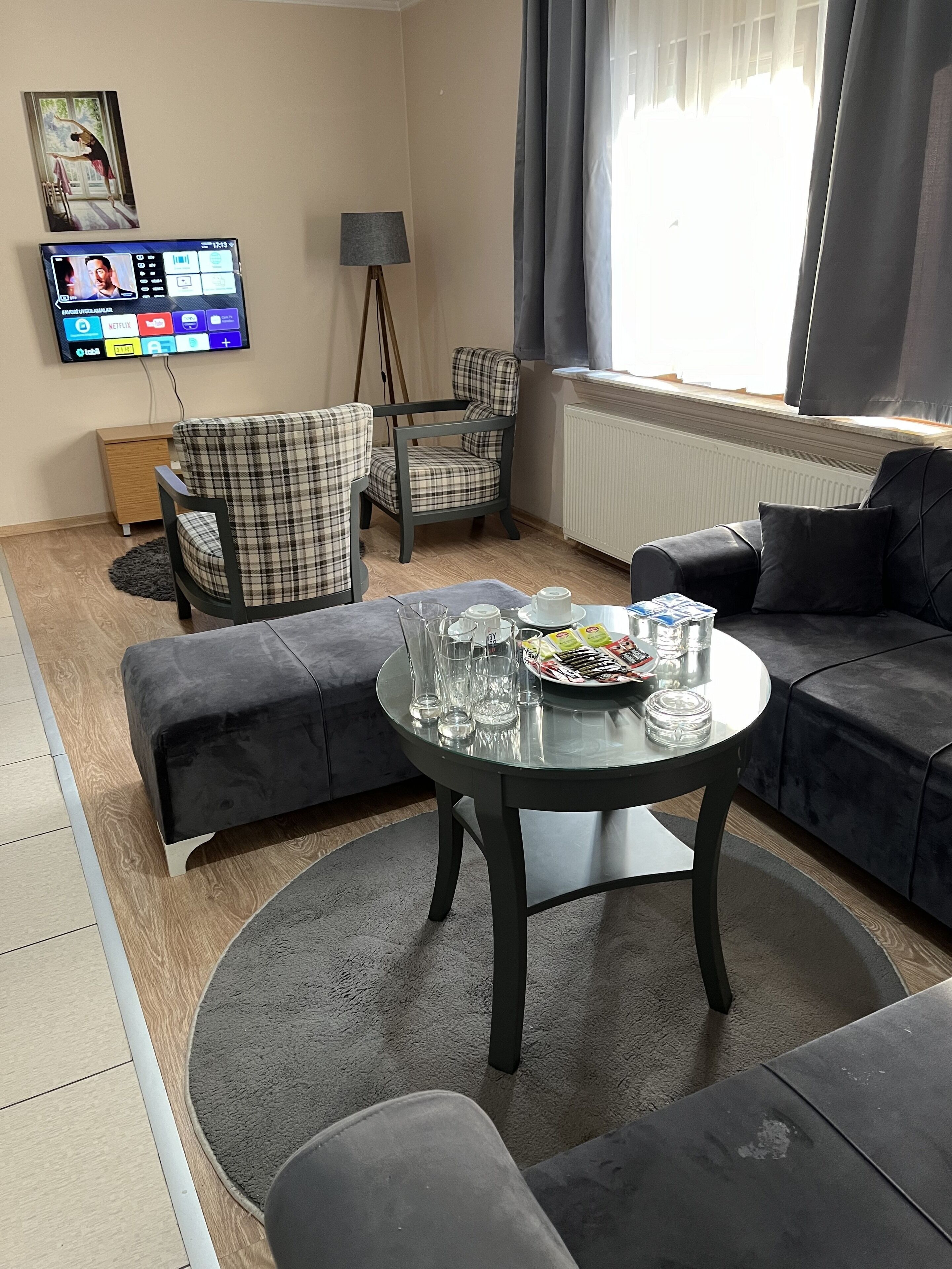 81-inch LCD TV with satellite channels, TV