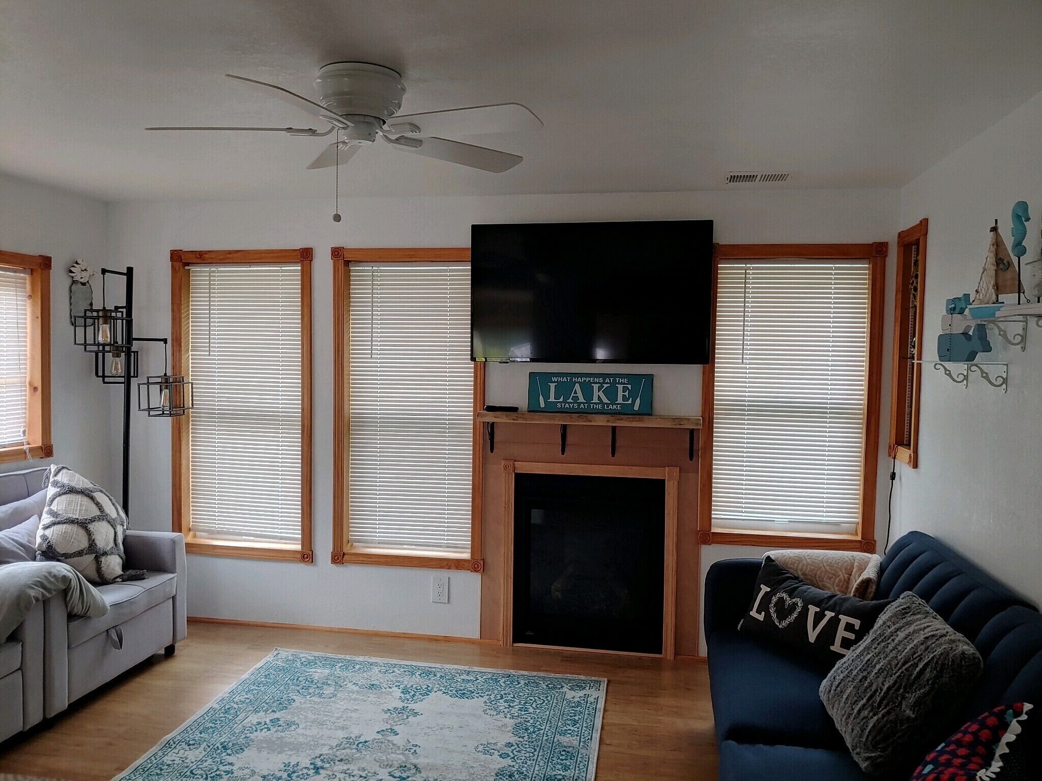 TV connectée, cheminée