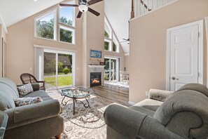 TV, fireplace - Beachtown getaway (Sussex County)