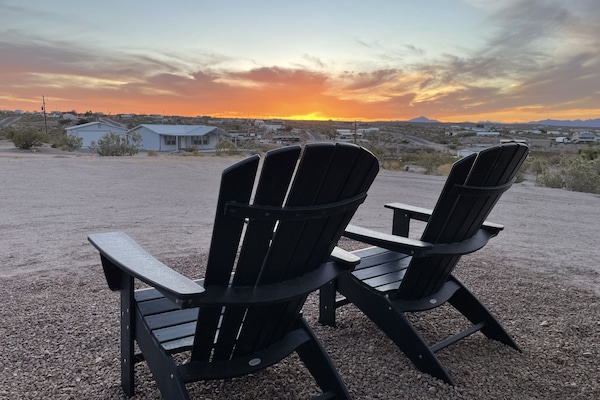 Sunset views from the front yard — the perfect place to unwind