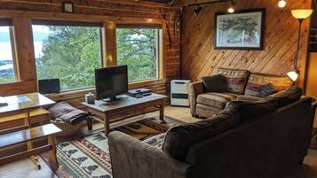 TV, DVD player, livros