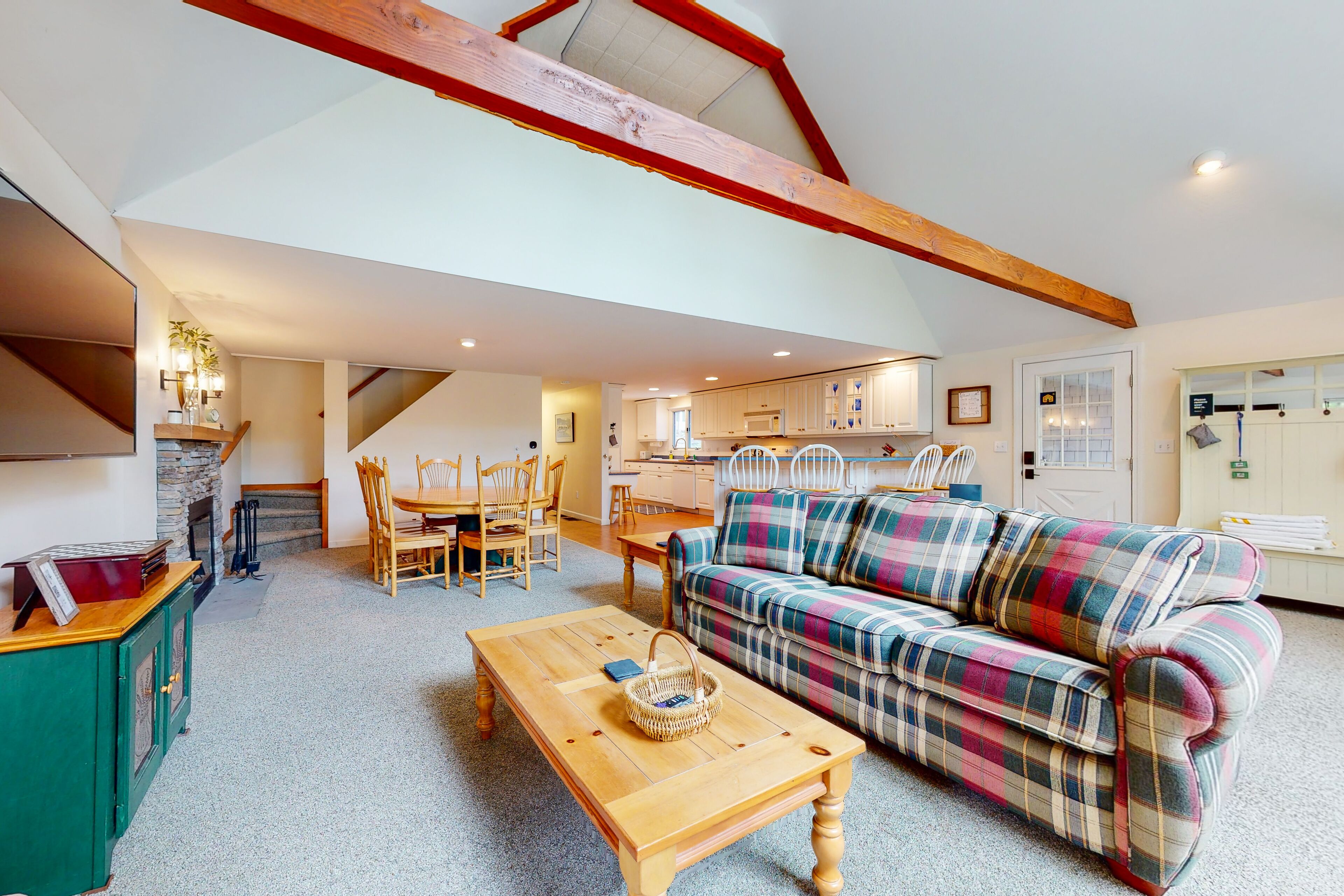 Dog-friendly, waterfront home on the Saco River with private hot tub & fireplace